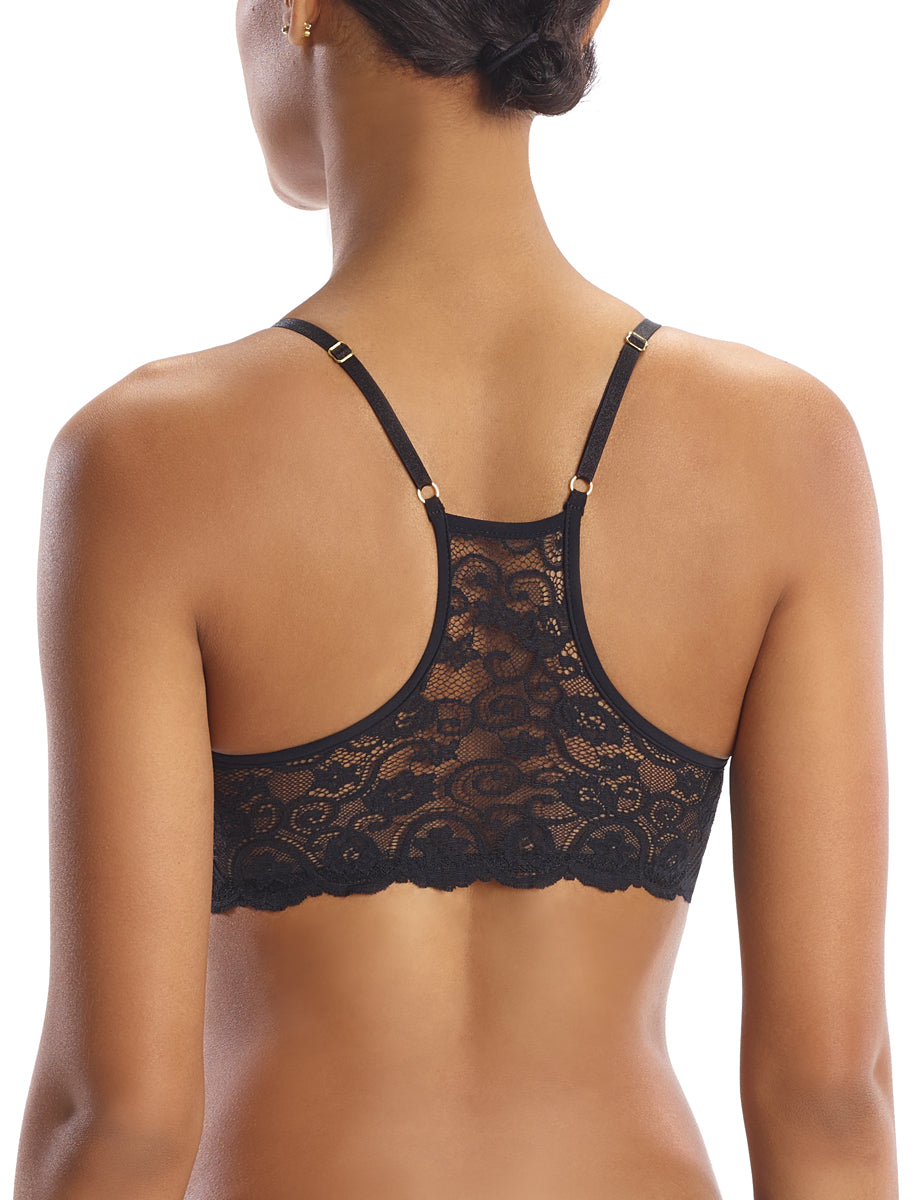 B by Ted Baker Black lace diamante detail racer back bra
