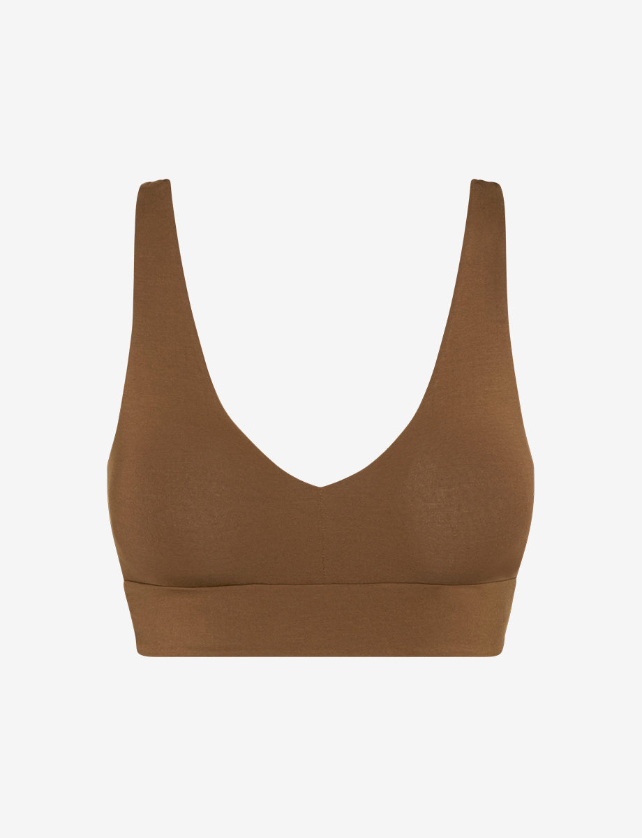 Cheap And Fine Womens Nobull Sports Bras Brown Extra Large