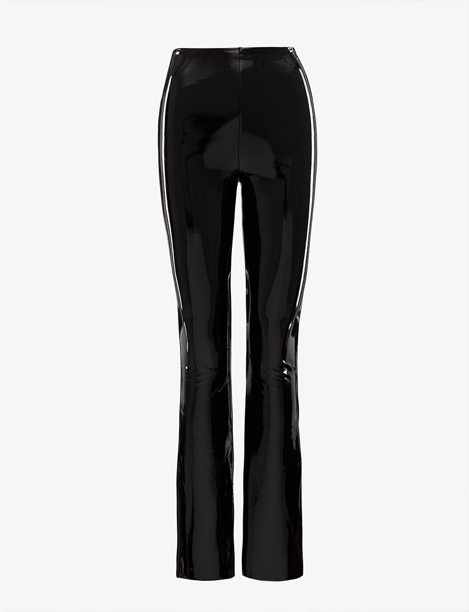 Flared leggings in a viscose blend - black