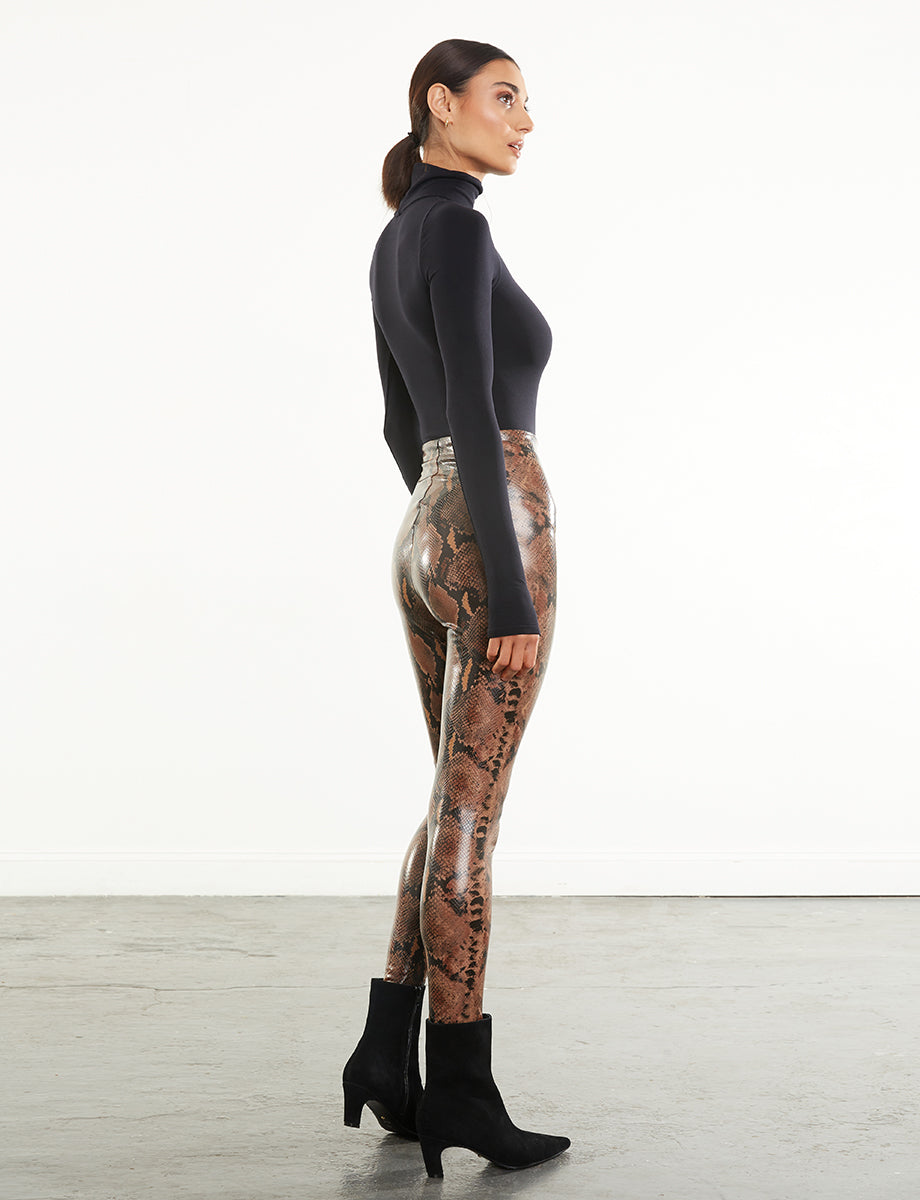 SPANX Leopard Print Brown Leggings Size M - 66% off