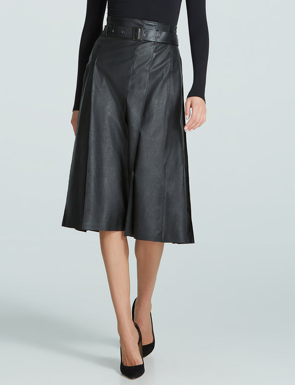 Shop Faux Leather Midi Skirt Commando