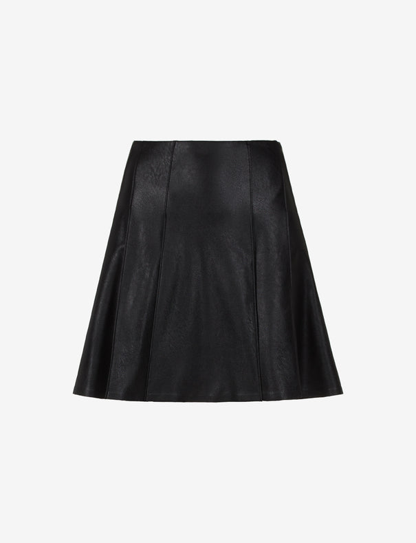 Leather pleated skater skirt best sale