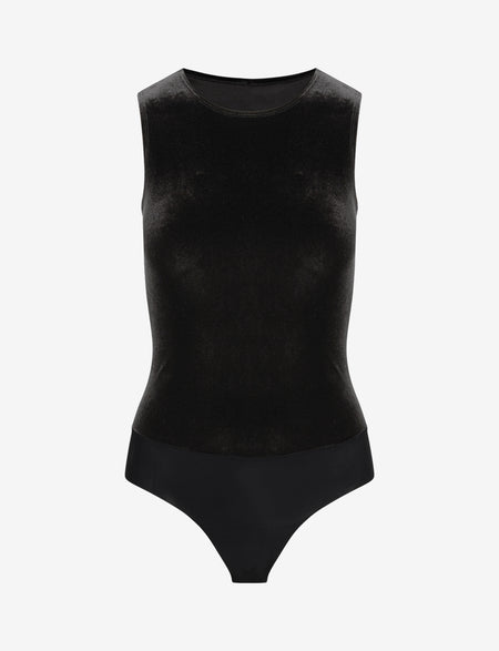 Amira Bodysuit (Black) - Low Back Halter Neck Bodysuit – CHARCOAL